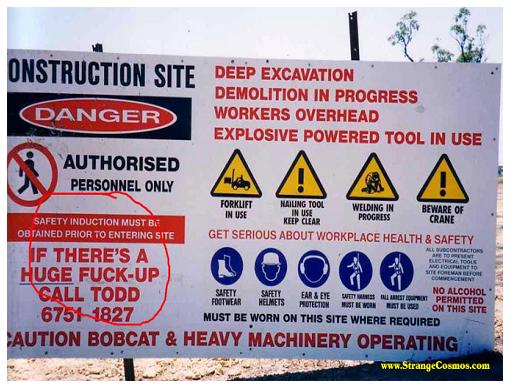 Aussie Construction Sign